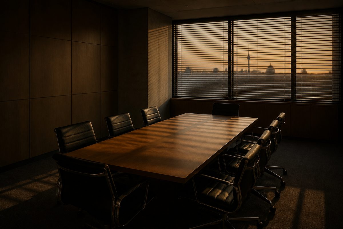 Meeting room at dusk, Berlin